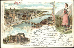 11027297 Zuerich Grossmuenster Theater Bruecke Schiff  - Sonstige & Ohne Zuordnung