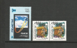Chili 1 Lot De 3 Timbres Neufs** De 1992 Et 1996  N° Y&T  1102 Et 1406  (c12) - Collections (without Album)