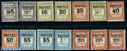 Monaco 1937 Overprints On Postage Due Stamps 14v, Mint NH - Autres & Non Classés