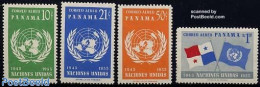 Panama 1958 10 Years UNO 4v, Mint NH, History - Flags - United Nations - Panamá