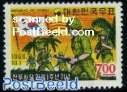 Korea, South 1966 Vietnam Troops 1v, Mint NH, History - Flags - Militarism - Militaria