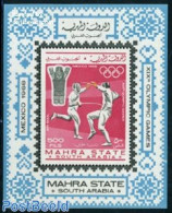 Aden 1967 Mahra, Olympic Games S/s, Mint NH, Sport - Fencing - Olympic Games - Schermen