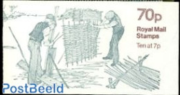Great Britain 1978 Definitives Booklet, Wattle Fence, Selvedge Right, Mint NH, Stamp Booklets - Art - Handicrafts - Ongebruikt