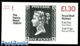 Great Britain 1981 Definitives Booklet, Penny Black, Selvedge Right, Mint NH, Stamp Booklets - Stamps On Stamps - Nuovi