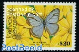 Grenada Grenadines 1986 Definitive, Butterfly 1v 20$, Mint NH, Nature - Butterflies - Grenada (1974-...)