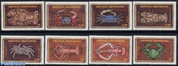 Grenada Grenadines 1990 Crabs 8v, Mint NH, Nature - Shells & Crustaceans - Crabs And Lobsters - Mundo Aquatico