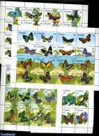 Guyana 1990 Butterflies 64v In 4 Sheets, Mint NH, Nature - Butterflies - Guiana (1966-...)