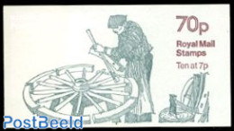 Great Britain 1978 Definitives Booklet, Wheel Making, Selvedge Left, Mint NH, Transport - Stamp Booklets - Coaches - Ongebruikt