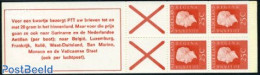 Netherlands 1970 4x25c Booklet, Text 4mm Lower Compared To Stamps, Mint NH, Stamp Booklets - Neufs