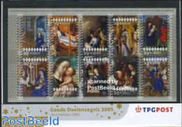 Netherlands 2005 Welfare Christmas Presentation Pack 326, Mint NH, Religion - Christmas - Art - Paintings - Unused Stamps