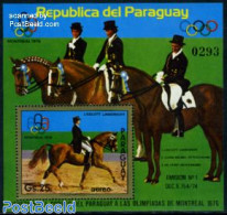 Paraguay 1975 Olympic Games S/s, Horse, Unused (hinged), Nature - Sport - Horses - Olympic Games - Paraguay