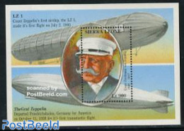 Sierra Leone 1993 Zeppelin S/s, Mint NH, Transport - Zeppelins - Zeppelines