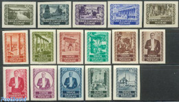 Türkiye 1952 Definitives 16v Imperforated 16v, Mint NH, Nature - Religion - Water, Dams & Falls - Churches, Temples, .. - Other & Unclassified