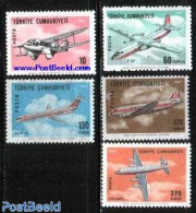 Türkiye 1967 Aeroplanes 5v, Mint NH, Transport - Aircraft & Aviation - Sonstige & Ohne Zuordnung