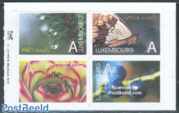 Luxemburg 2002 Nature 4v S-a, Mint NH, Nature - Butterflies - Flowers & Plants - Fruit - Ongebruikt