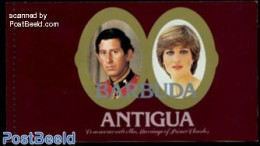 Barbuda 1981 Royal Wedding Booklet, Mint NH, History - Charles & Diana - Kings & Queens (Royalty) - Stamp Booklets - Case Reali