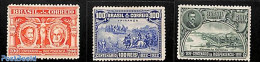Brazil 1922 Independence Centenary 3v, Mint NH, Nature - Various - Horses - Lighthouses & Safety At Sea - Ungebraucht