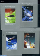 Palau 2000 Future Space Projects 4 S/s, Mint NH, Transport - Space Exploration - Art - Science Fiction - Unclassified