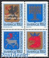 Sweden 1984 Provincial Coat Of Arms 4v [+], Mint NH, History - Nature - Coat Of Arms - Animals (others & Mixed) - Neufs