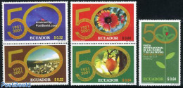 Ecuador 2000 Flower & Fruit Festival 5v (1v+2x[:]), Mint NH, History - Nature - Geology - Flowers & Plants - Fruit - Fruit