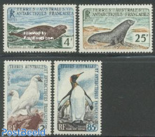 French Antarctic Territory 1960 Definitives 4v, Unused (hinged), Nature - Animals (others & Mixed) - Birds - Penguins .. - Nuevos
