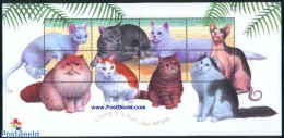 Guyana 2001 Cats 8v M/s, Mint NH, Nature - Cats - Guyane (1966-...)