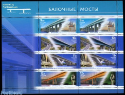 Russia 2010 Bridges M/s, Mint NH, Transport - Automobiles - Ships And Boats - Art - Bridges And Tunnels - Autos