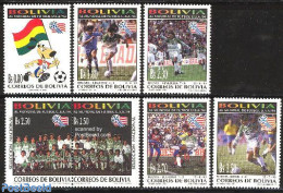 Bolivia 1994 World Cup Football USA 7v, Mint NH, Sport - Football - Bolivia