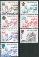 Vatican 1980 Pope Travels 7v, Mint NH, History - Religion - Coat Of Arms - Pope - Religion - Unused Stamps