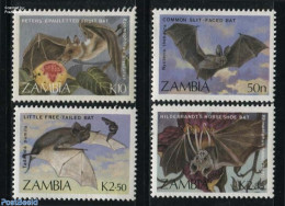 Zambia 1989 Bats 4v, Mint NH, Nature - Animals (others & Mixed) - Bats - Zambie (1965-...)
