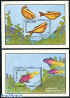Grenada Grenadines 1991 Tropical Fish 2 S/s, Mint NH, Nature - Fish - Fishes