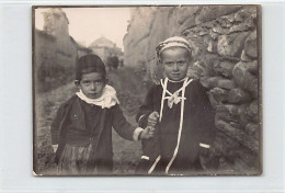 Macedonia - Macedonian Children - PHOTOGRAPH Size 12 Cm. X 8.5 Cm World War One - Macédoine Du Nord