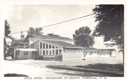 ROBERVAL (P.Q.) Cecil Hotel, Boulevard St. Joseph - Ed. Inconnu  - Autres & Non Classés