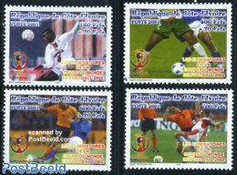 Ivory Coast 2001 World Cup Football 2002 4v, Mint NH, Sport - Various - Football - Round-shaped Stamps - Neufs