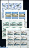 Yugoslavia 1982 Army 4 M/ss, Mint NH, History - Transport - Militarism - Aircraft & Aviation - Ships And Boats - Nuevos