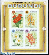 Burundi 1991 Flowers S/s Imperforated, Mint NH, Nature - Flowers & Plants - Autres & Non Classés