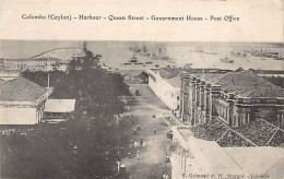 Sri Lanka - COLOMBO - Harbour - Queen Street - Government House - Post Office - Publ. H. Grimaud & W. Sburque  - Sri Lanka (Ceilán)