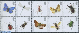 Great Britain 2008 Insects 10v [++++], Mint NH, Nature - Animals (others & Mixed) - Butterflies - Insects - Unused Stamps