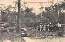 Côte D'Ivoire - Dans La Forêt, Chantier D'abattage D'acajou - Ed. Fortier 853 - Costa De Marfil
