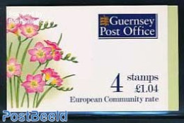 Guernsey 1997 Flowers Booklet (4x26p), Mint NH, Nature - Flowers & Plants - Stamp Booklets - Unclassified