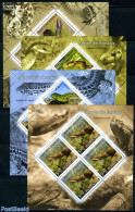 Romania 2011 Reptiles 4 M/s, Mint NH, Nature - Animals (others & Mixed) - Reptiles - Snakes - Unused Stamps