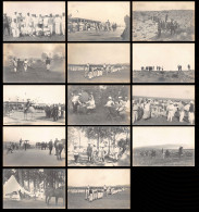 Tunisie - BIZERTE - Revue Du 6 Août 1908 à L'Oued Merdj - Série De 14 Cartes-Photo - Ed. Inconnu  - Tunisia
