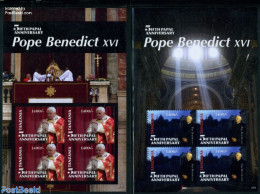 Tanzania 2010 Pope Benedict XVI 2 M/s, Mint NH, Religion - Pope - Religion - Päpste