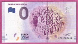 0-Euro XEMJ 2019-2 BURG KRIEBSTEIN - Privatentwürfe