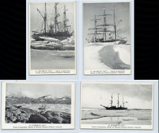 Antarctique - Expédition Polaire Charcot - Le Pourquoi Pas ? - Série De 4 Cartes Postales - Ed. Du Museum D'Histoire Nat - TAAF : Franse Zuidpoolgewesten
