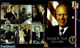 Micronesia 2007 Gerald R. Ford 6v M/s, Mint NH, History - American Presidents - Politicians - Micronesia