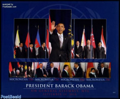 Micronesia 2010 Barack Obama 4v M/s, Mint NH, History - American Presidents - Politicians - Mikronesien
