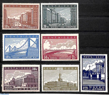 Russia, Soviet Union 1939 Moscow Expansion 7v, Unused (hinged), Art - Architecture - Bridges And Tunnels - Ongebruikt