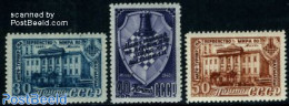 Russia, Soviet Union 1948 Chess Games Moscow 3v, Mint NH, Sport - Chess - Ungebraucht