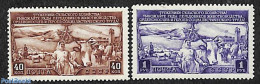 Russia, Soviet Union 1949 Cattle 2v, Mint NH, Nature - Cattle - Neufs